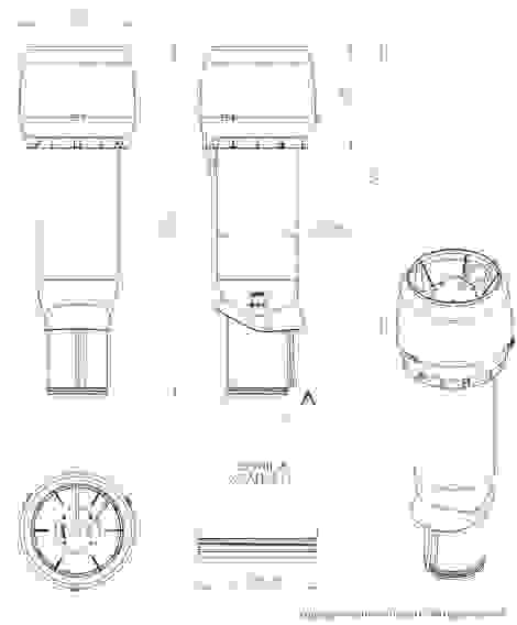 E220P Eco D160/225 высота 700 серый Vilpe