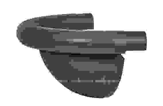 Заглушка желоба полукруглая d=125 (RAL 7024 Matt)