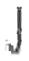 Крюк длинный 190мм d=125 (RAL 7024 Matt) ASN с комплектом крепления