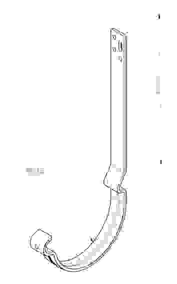 Крюк длинный полоса Grand Line ПУ 125мм RAL 9005 черный